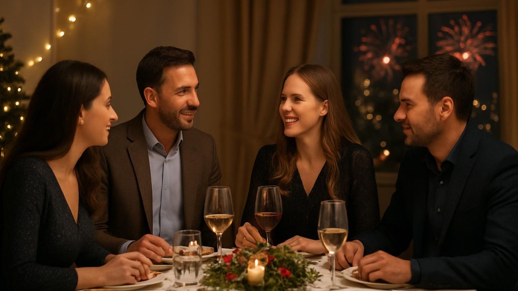 Capodanno per gruppi a Genova: cenoni e serate per socializzare Gruppo di adulti in contesto sociale per Capodanno